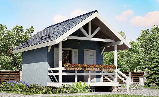 020-001-П Проект одноэтажного дома, уютный дом из дерева Кызылорда | Проекты домов от House Expert