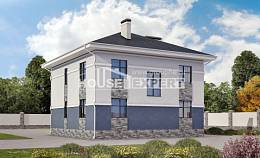 150-014-Л Проект двухэтажного дома, классический загородный дом из керамзитобетонных блоков, Актау