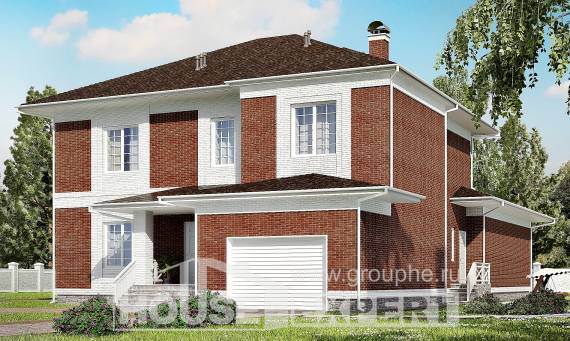 315-001-П Проект двухэтажного дома, гараж, просторный домик из кирпича, Кокшетау