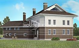 410-001-П Проект двухэтажного дома и гаражом, просторный коттедж из кирпича Актобе, House Expert