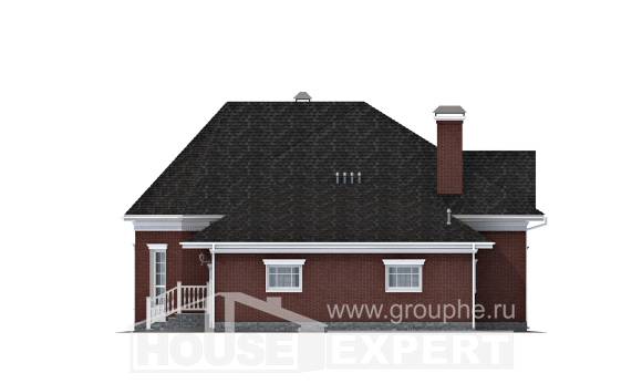 290-002-П Проект двухэтажного дома мансардой, гараж, современный коттедж из теплоблока Актау, House Expert