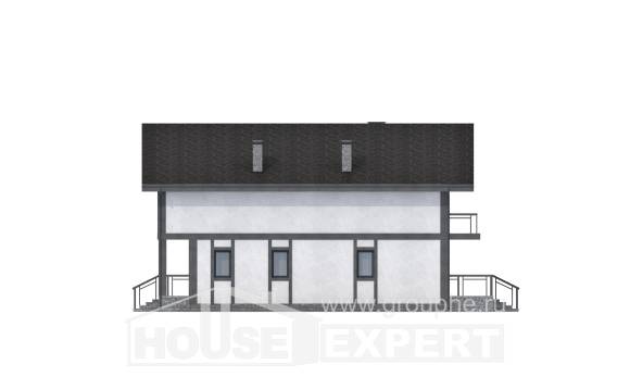 280-002-П Проект двухэтажного дома мансардой, уютный коттедж из кирпича, Актау