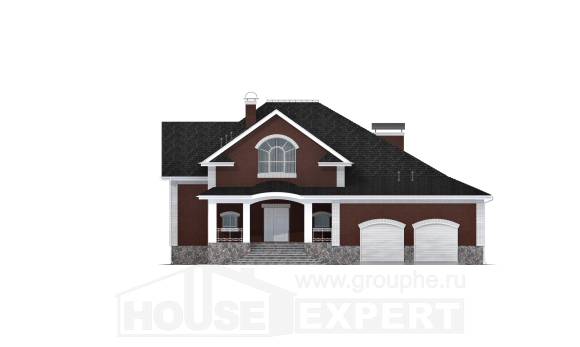 600-001-П Проект трехэтажного дома с мансардой, гараж, просторный коттедж из керамзитобетонных блоков Талдыкорган, House Expert
