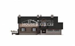 240-002-П Проект двухэтажного дома с мансардой, гараж, просторный коттедж из газосиликатных блоков Актау, House Expert