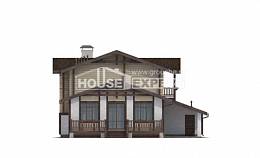 190-004-П Проект двухэтажного дома мансардой, гараж, красивый загородный дом из бризолита из дерева, Павлодар