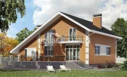 190-006-П Проект двухэтажного дома мансардой, гараж, красивый дом из газосиликатных блоков Талдыкорган, House Expert
