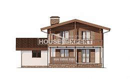 200-011-П Проект двухэтажного дома мансардный этаж, просторный дом из бризолита, Караганда