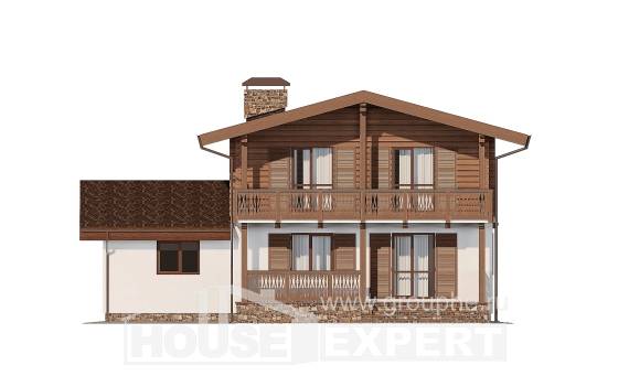 200-011-П Проект двухэтажного дома с мансардным этажом, уютный домик из пеноблока Кызылорда, House Expert