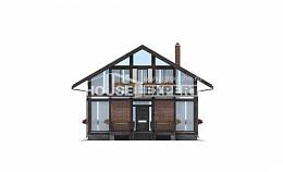 170-007-П Проект двухэтажного дома с мансардой, простой дом из дерева, House Expert