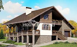 300-003-П Проект трехэтажного дома с мансардным этажом и гаражом, красивый загородный дом из кирпича, Рудный