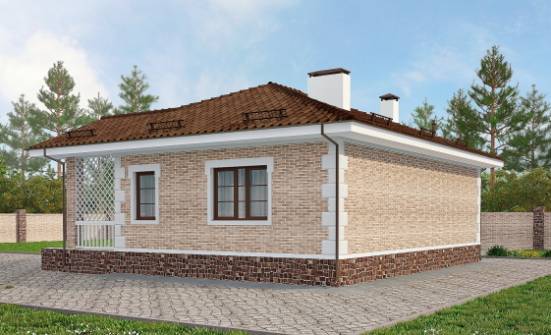 065-002-П Проект бани из кирпича Алма-Ата | Проекты одноэтажных домов от House Expert