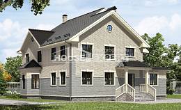 300-004-П Проект двухэтажного дома, классический домик из пеноблока, House Expert