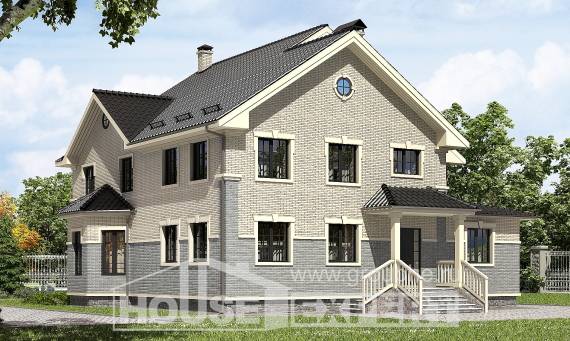 300-004-П Проект двухэтажного дома, большой домик из газобетона Актау, House Expert