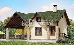 060-001-Л Проект двухэтажного дома с мансардой, гараж, дешевый дом из газосиликатных блоков Шымкент, House Expert