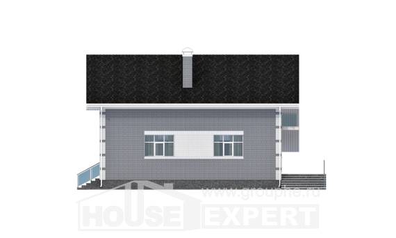 190-006-Л Проект двухэтажного дома мансардный этаж, гараж, классический домик из керамзитобетонных блоков, Атырау
