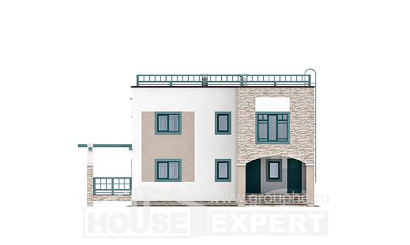 150-010-П Проект двухэтажного дома, доступный дом из кирпича Актау, House Expert