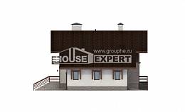 420-001-П Проект трехэтажного дома с мансардным этажом и гаражом, красивый коттедж из кирпича Актау, House Expert