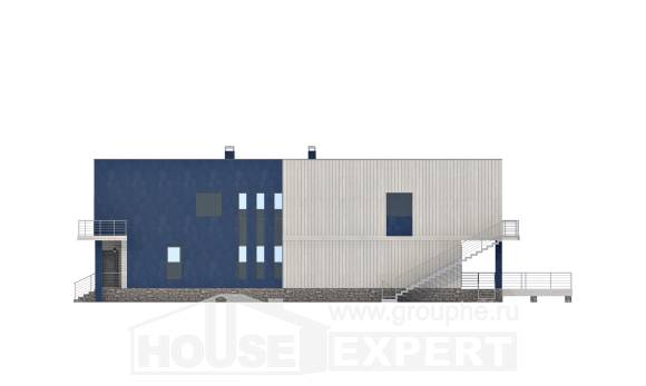 100-003-П Проект двухэтажного дома, бюджетный коттедж из пеноблока, Уральск