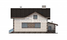 245-005-П Проект двухэтажного дома с мансардой и гаражом, средний домик из пеноблока, House Expert