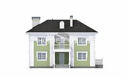 155-005-П Проект двухэтажного дома, красивый коттедж из бризолита Актау, House Expert