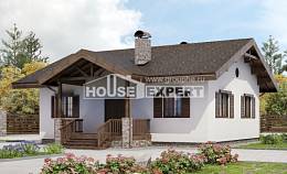 090-002-П Проект одноэтажного дома, небольшой домик из кирпича Туркестан, House Expert