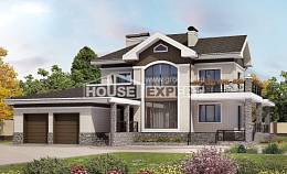 365-001-Л Проект трехэтажного дома и гаражом, огромный коттедж из кирпича Жанаозен, House Expert