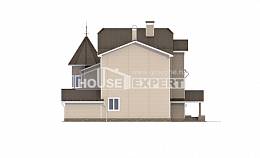 555-001-Л Проект трехэтажного дома мансардный этаж, гараж, классический домик из бризолита Шымкент, House Expert
