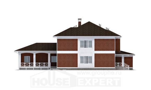 315-001-П Проект двухэтажного дома, гараж, уютный загородный дом из кирпича, Атырау