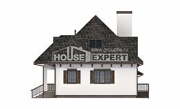 110-002-Л Проект двухэтажного дома с мансардным этажом, гараж, экономичный коттедж из пеноблока Рудный, House Expert