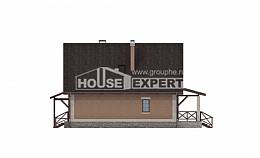 160-011-Л Проект двухэтажного дома с мансардой, недорогой загородный дом из твинблока, House Expert