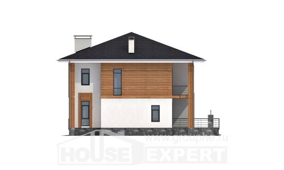 180-015-П Проект двухэтажного дома, средний загородный дом из керамзитобетонных блоков, House Expert