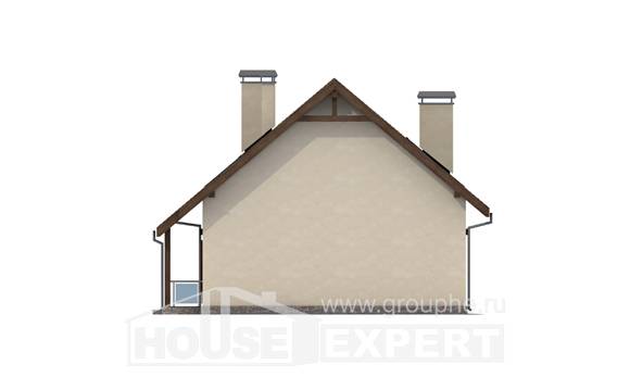 155-012-Л Проект двухэтажного дома с мансардным этажом, простой загородный дом из поризованных блоков, House Expert