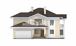 375-002-Л Проект двухэтажного дома, гараж, классический коттедж из кирпича Актау, House Expert