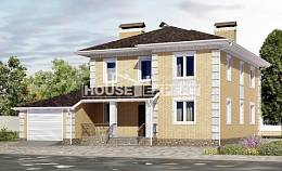 220-006-Л Проект двухэтажного дома, гараж, красивый домик из пеноблока Талдыкорган, House Expert