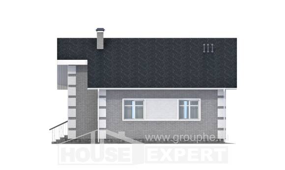 115-001-Л Проект двухэтажного дома с мансардным этажом, красивый коттедж из пеноблока, Караганда