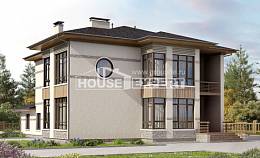 345-001-П Проект двухэтажного дома, уютный загородный дом из керамзитобетонных блоков, House Expert