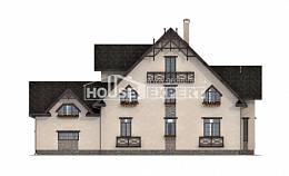 435-002-П Проект трехэтажного дома мансардный этаж и гаражом, уютный дом из пеноблока Семей, House Expert