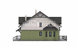 120-003-П Проект двухэтажного дома мансардой, компактный загородный дом из арболита Экибастуз, House Expert