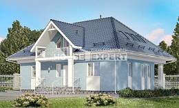 200-002-П Проект двухэтажного дома с мансардой, современный дом из теплоблока Экибастуз, House Expert