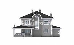 245-004-Л Проект двухэтажного дома, гараж, современный дом из кирпича Костанай, House Expert