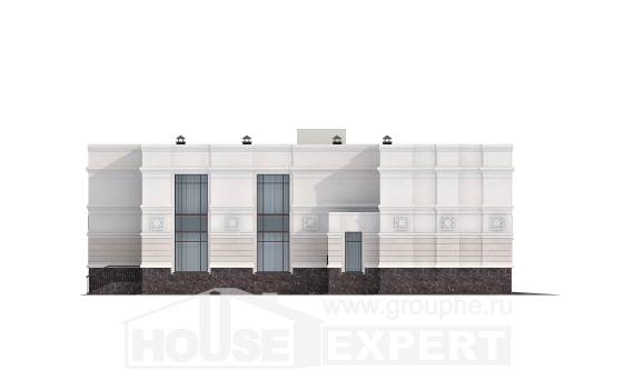 400-005-Л Проект двухэтажного дома, гараж, классический загородный дом из кирпича, Актобе