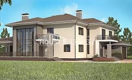 500-001-П Проект трехэтажного дома, гараж, красивый коттедж из кирпича Павлодар, House Expert