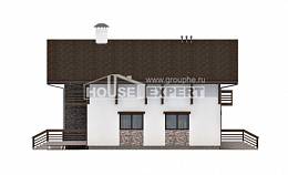 280-001-П Проект двухэтажного дома мансардой и гаражом, просторный загородный дом из кирпича, Астана