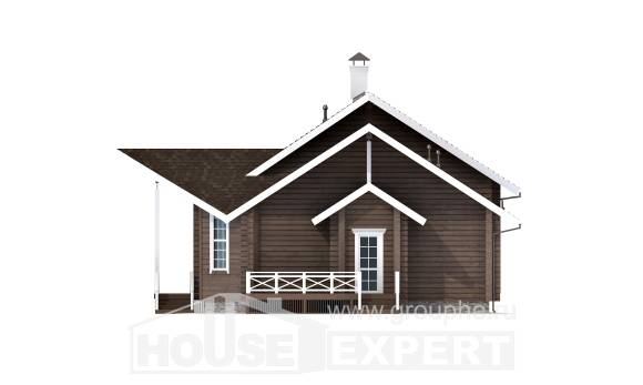 210-002-Л Проект двухэтажного дома с мансардой, простой загородный дом из дерева Семей, House Expert