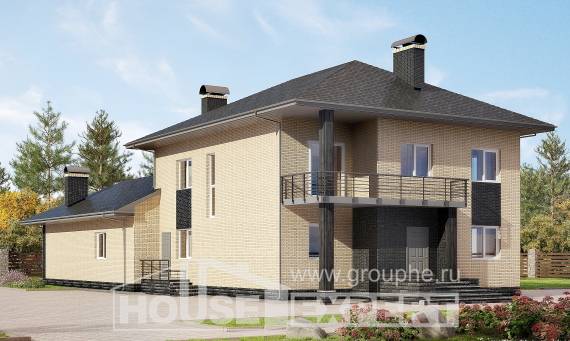305-003-Л Проект двухэтажного дома, огромный загородный дом из газобетона, Темиртау