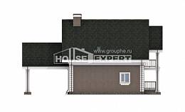 140-003-П Проект двухэтажного дома с мансардным этажом и гаражом, красивый дом из пеноблока, House Expert