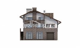 305-002-П Проект трехэтажного дома с мансардным этажом и гаражом, классический загородный дом из кирпича, Экибастуз
