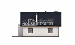 155-012-П Проект двухэтажного дома с мансардным этажом, бюджетный домик из керамзитобетонных блоков, Павлодар