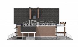 200-009-Л Проект трехэтажного дома мансардой, гараж, красивый дом из бризолита Алма-Ата, House Expert