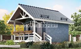 020-001-П Проект одноэтажного дома, маленький коттедж из дерева Астана, House Expert